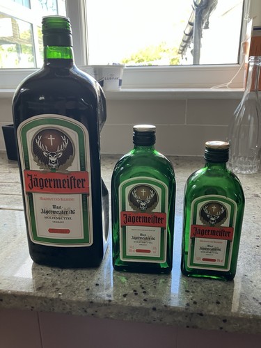 Empty jagermeister bottles - empty,