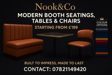 Booth seating set with table - set,