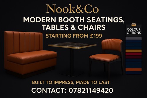 Booth seating set with - booth, &