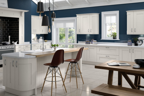 White shaker kitchen units - shaker,