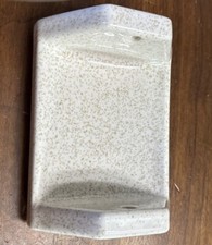 Ceramic White Tile With Golden Brown Flecks Toilet Paper Roll Holder MCM -No Rod