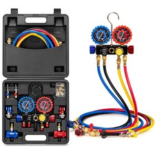 HVAC 4 Way Manifold Gauge Set