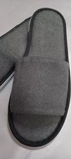 Wholesale Grey Terry Open Toe Towel Spa Leisure Holiday Hotel Quality Slippers