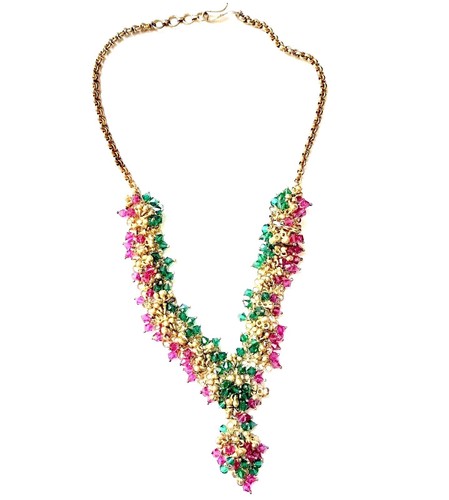 Vintage emerald ruby crystal - emerald,