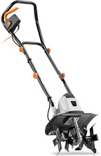VonHaus 1050W Electric Tiller Cultivator Rotavator Garden Soil 32cm 10m Cable