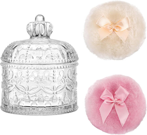Glass body powder puffs - powder,