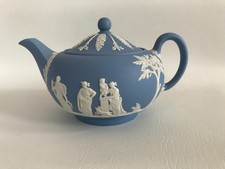 WEDGWOOD BLUE JASPERWARE TEAPOT