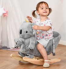 Kids Rocking Chair Horse Wooden Toddler Baby Rocker Koala Bear Ride On Play Toy