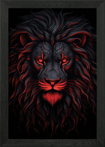 Lion red and - red, black