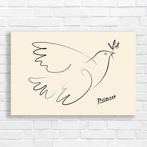 Picasso minimalist dove canvas - minimalist,