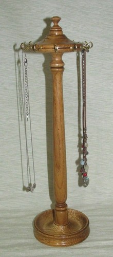 Wood necklace stand - wood, wooden