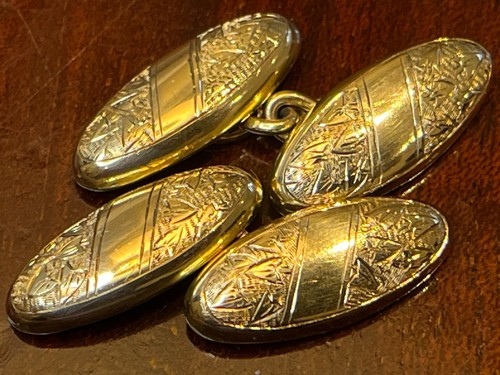 Antique 9ct gold cufflinks - 9ct,