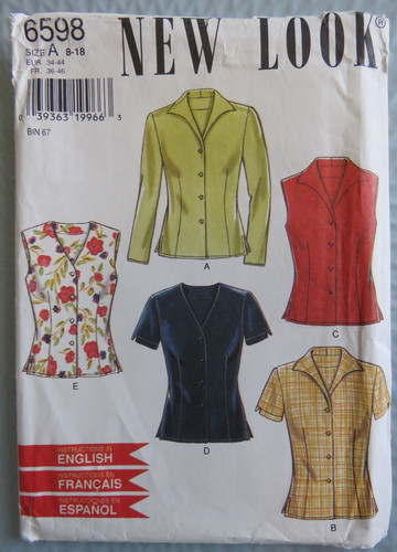New look 6598 sewing pattern - new,