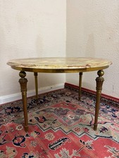 French round brass - round, onyx