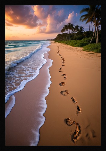 Epic tropical beach framed - epic,