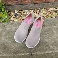 Skechers Ultra Flex Harmonious Taupe Slip On Trainers 13106 UK Size 7 Beige Shoe