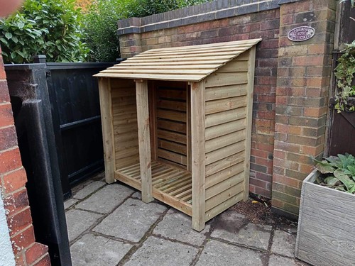 5ft wooden log store outdoor - store,