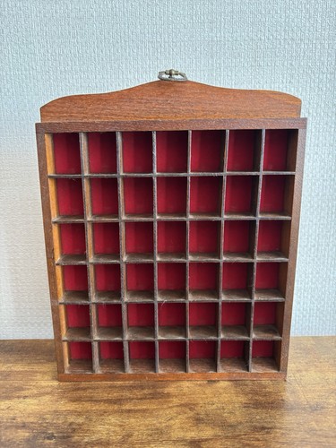 Wooden thimble display case - wooden,