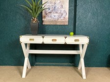 A FINE CAMPAIGN MILITARY STYLED CONSOLE TABLE OR DESK