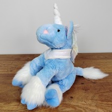 Vintage Chad Valley Unicorn Plush Soft Toy Blue Large 15"