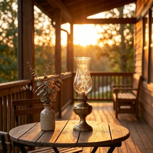 Kerosene lamp shade - , clear