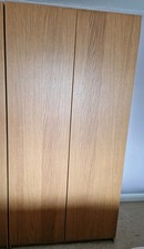 Ikea Oak Veneer Wardrobe 200cm X 100cm X 60cm C/w Trouser Hanger And Rail
