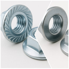 HEX Flanged Nuts Metric BZP ZINC PLATED M4 M5 - M12 M16 Hexagon RIB NON SERRATED