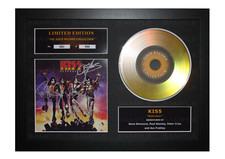 Kiss signed gold - gold, disc