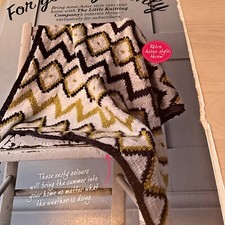 Retro Aztec Style Throw Blanket Knitting Pattern