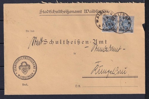 Germany 1920 waiblingen cover - 1920,