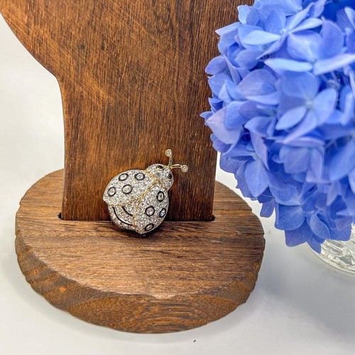 Swarovski brooch ladybug white - swarovski,