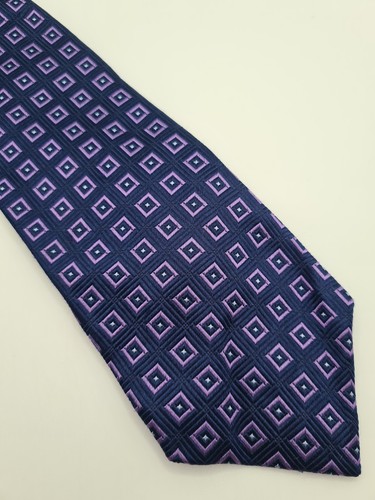 Lewin silk tie mens navy - m,
