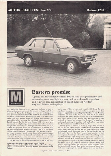 Nissan datsun 1200 - datsun,