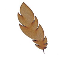 Feather MDF Laser Cut Craft Blanks in Various Sizes