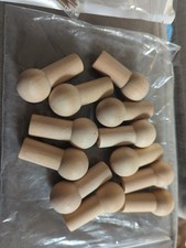 Pack Of 12 Wooden Coat Peg Hangers