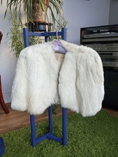 Vintage Short Soft White Fur