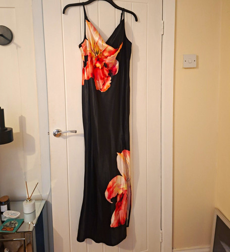 Lipsy black orange floral - black,