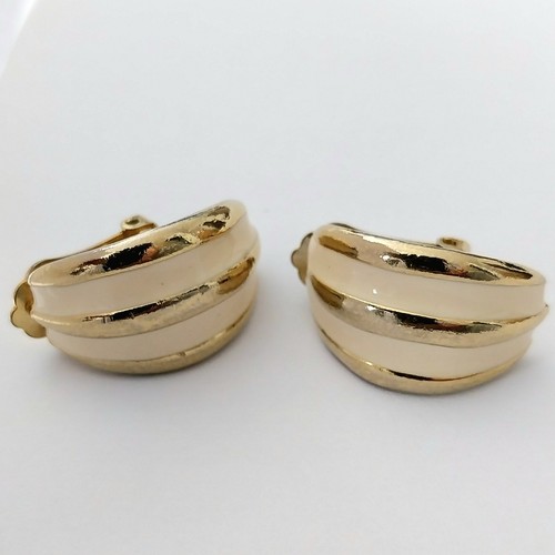 Vintage gold tone cream - vintage,