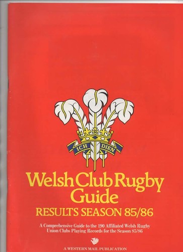 Welsh club rugby - welsh, results