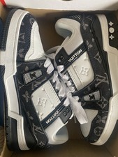 Women’s Louis Vuitton LV Denim Black/white Trainers.uk 4/37.Worn 4 to 5 times