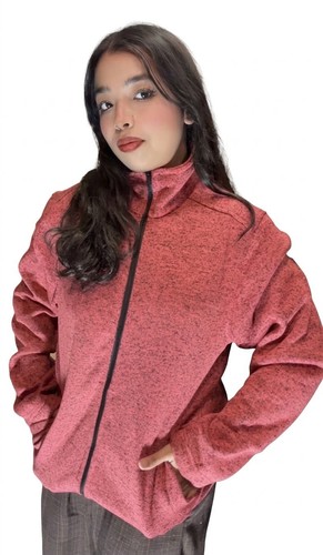 Women soft zip casual - up,