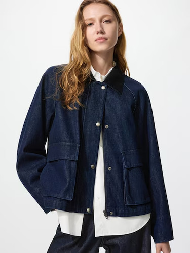 Uniqlo utility denim jacket - denim,