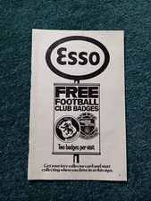 Hs4  Ephemera 1970 football advert esso club badges 