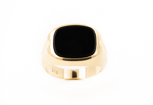 Signet ring men onyx 333 - signet,