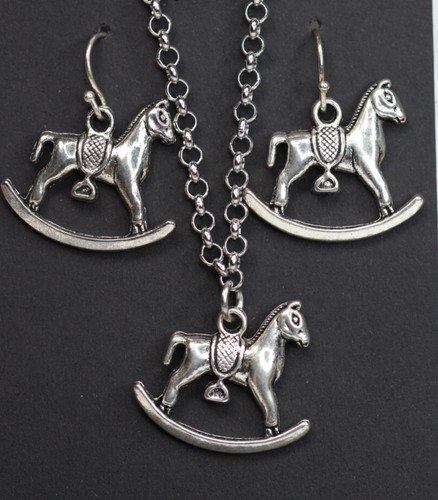 Rocking horse necklace - rocking,