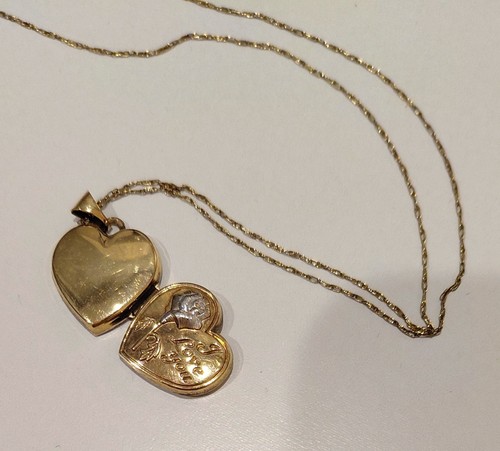 9ct vintage gold heart - 9ct, photo