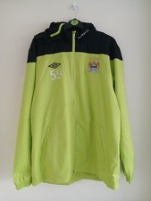 Men's Umbro Manchester City Football Club Jacket Size Large  Green And Black  