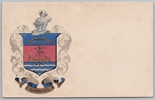 BOWNESS Cumbria Coat of Arms Embossed Postcard