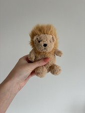 Jellycat Poppet Lion- Tiny Lion Beanie - Small Light Lion 5” rare retired 