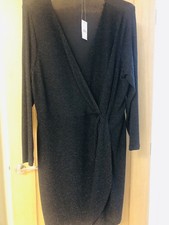 Size 22 Dress Black Sparkly Brand New George Asda